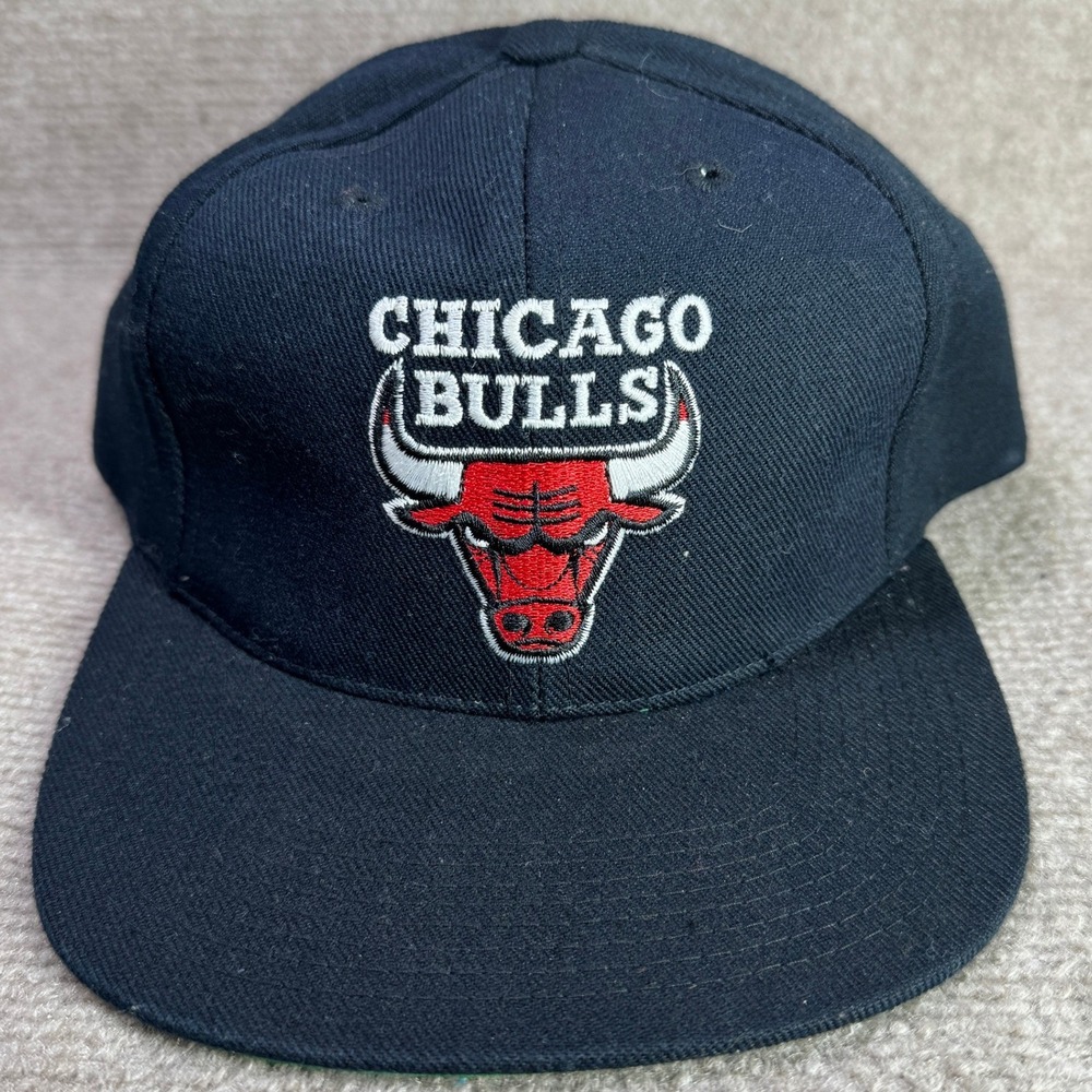 Chicago Bulls GCC Snapback Hat Mens OSFA Black Green Brim NBA Basketball